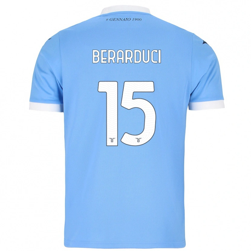 Danxen Enfant Maillot Martina Berarduci #15 Bleu Ciel Blanc Tenues Domicile 2025/26 T-Shirt