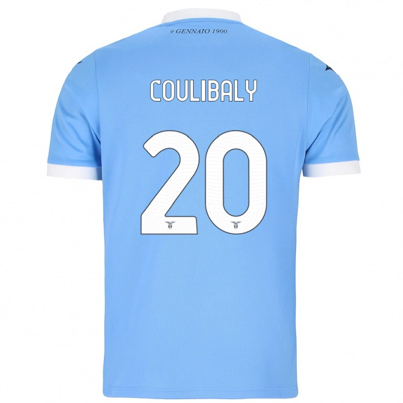 Danxen Enfant Maillot Larsson Coulibaly #20 Bleu Ciel Blanc Tenues Domicile 2025/26 T-Shirt