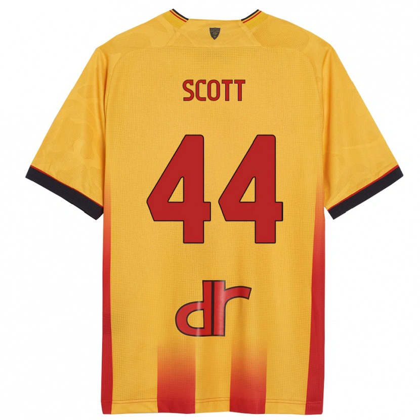 Danxen Enfant Maillot Elijah Scott #44 Jaune Orange Tenues Domicile 2025/26 T-Shirt