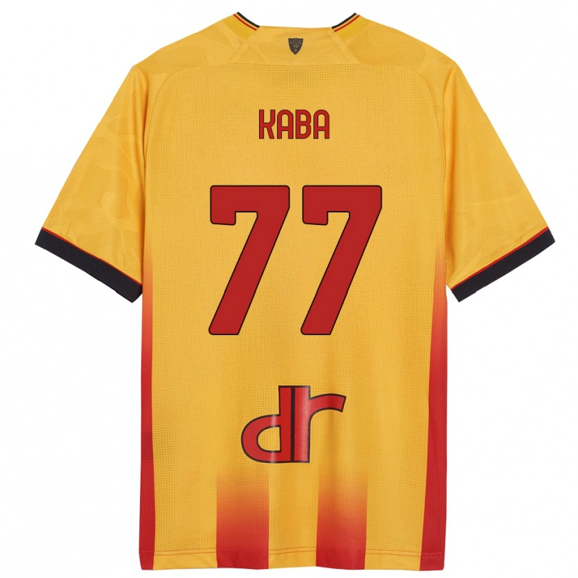 Danxen Enfant Maillot Mohamed Kaba #77 Jaune Orange Tenues Domicile 2025/26 T-Shirt