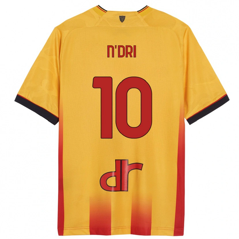 Danxen Enfant Maillot Konan N'dri #10 Jaune Orange Tenues Domicile 2025/26 T-Shirt