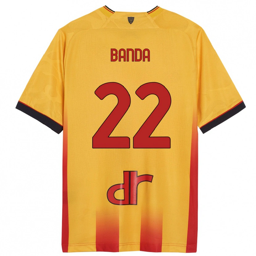 Danxen Enfant Maillot Lameck Banda #22 Jaune Orange Tenues Domicile 2025/26 T-Shirt