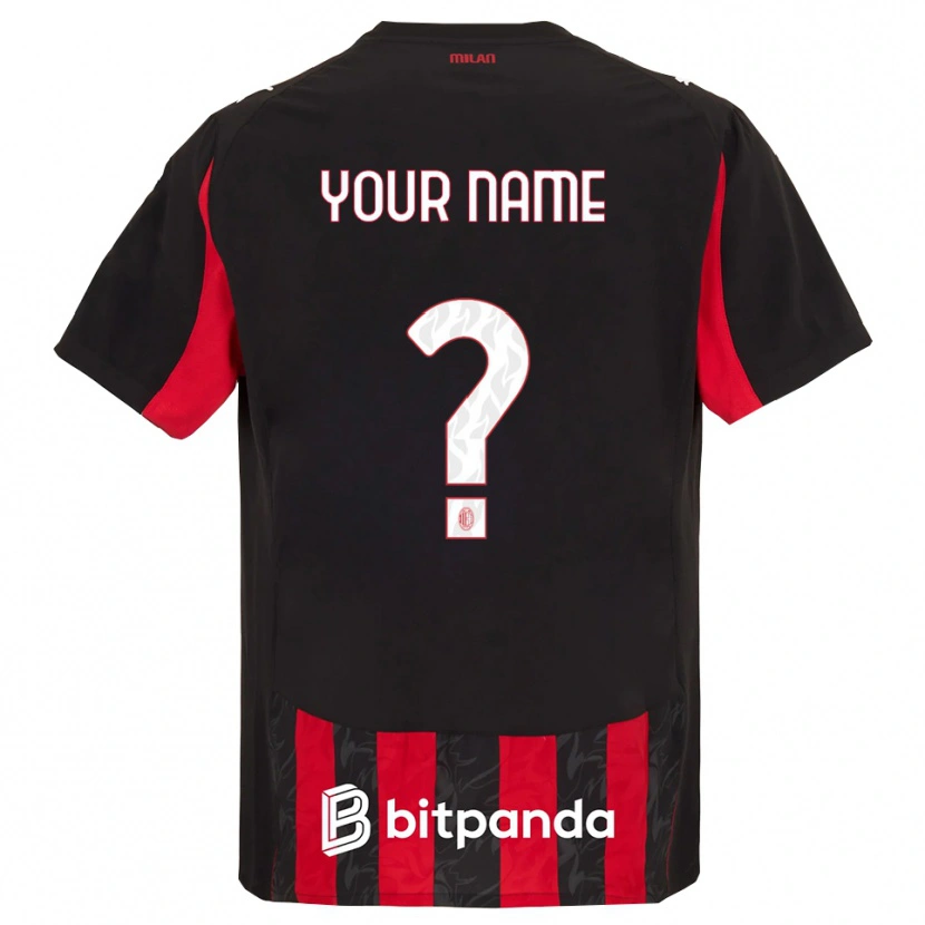 Danxen Enfant Maillot Votre Nom #0 Rouge Noir Tenues Domicile 2025/26 T-Shirt