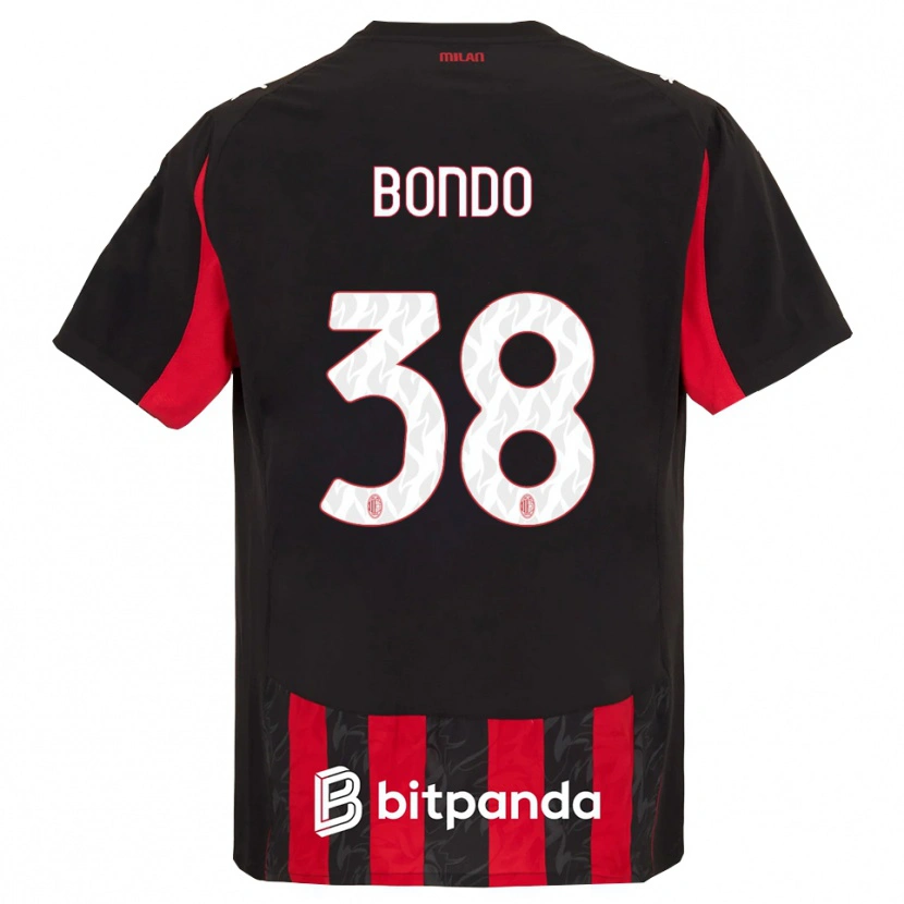 Danxen Enfant Maillot Warren Bondo #38 Rouge Noir Tenues Domicile 2025/26 T-Shirt
