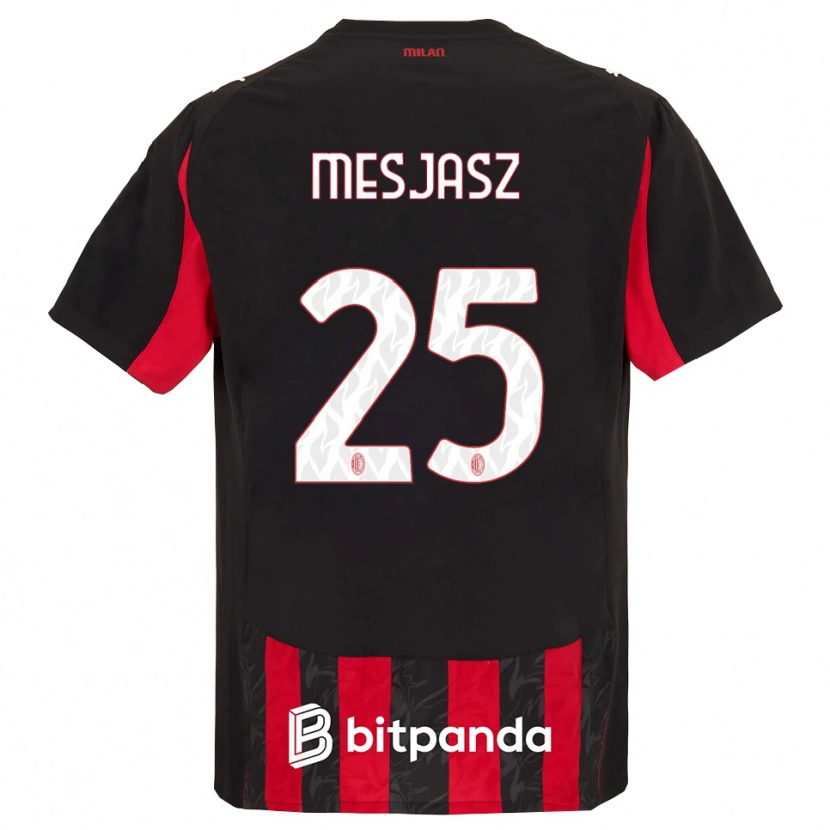 Danxen Enfant Maillot Malgorzata Mesjasz #25 Rouge Noir Tenues Domicile 2025/26 T-Shirt