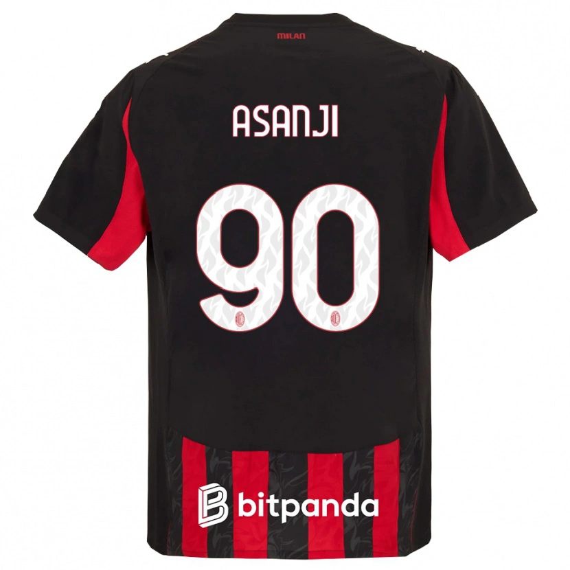 Danxen Enfant Maillot Levis Asanji #90 Rouge Noir Tenues Domicile 2025/26 T-Shirt