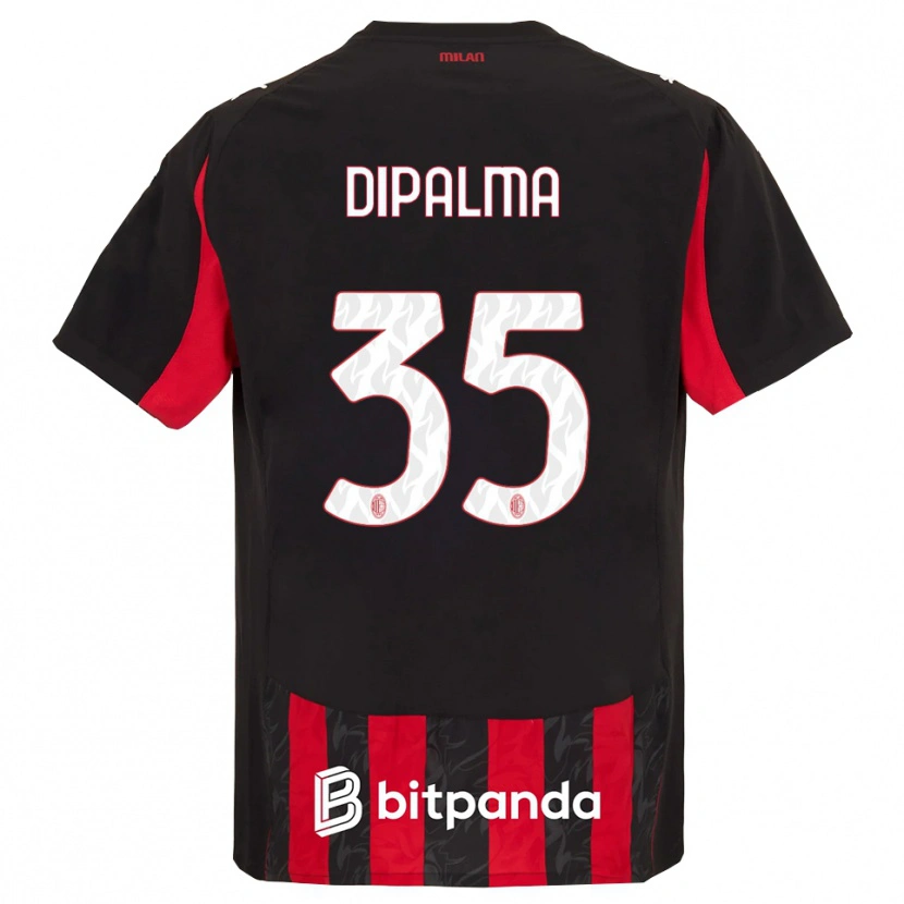 Danxen Enfant Maillot Matteo Dipalma #35 Rouge Noir Tenues Domicile 2025/26 T-Shirt