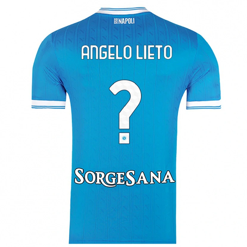 Danxen Enfant Maillot Angelo Lieto #0 Bleu Ciel Blanc Tenues Domicile 2025/26 T-Shirt