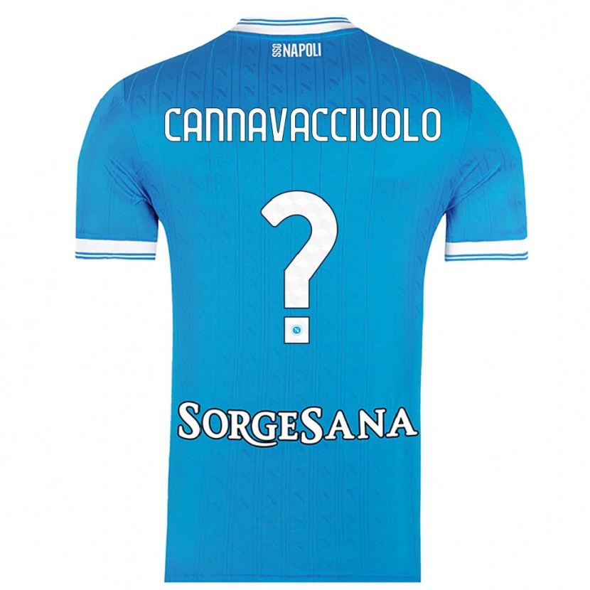 Danxen Enfant Maillot Luigi Pio Cannavacciuolo #0 Bleu Ciel Blanc Tenues Domicile 2025/26 T-Shirt