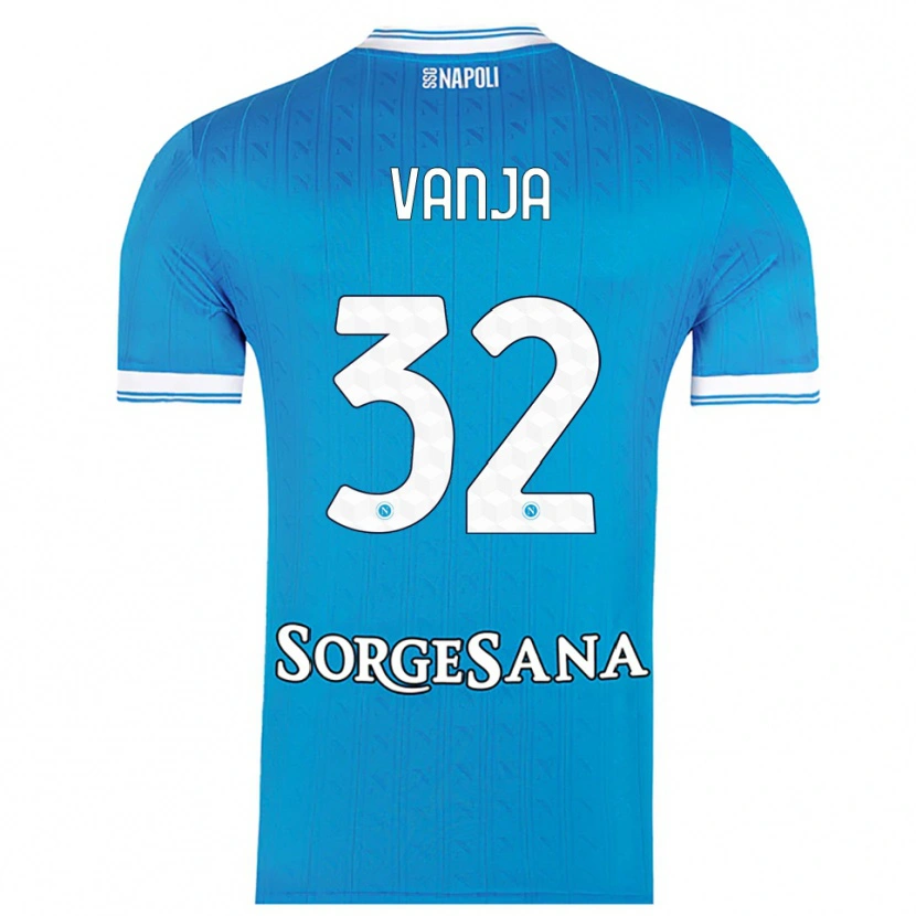 Danxen Enfant Maillot Vanja Milinković-Savić #32 Bleu Ciel Blanc Tenues Domicile 2025/26 T-Shirt