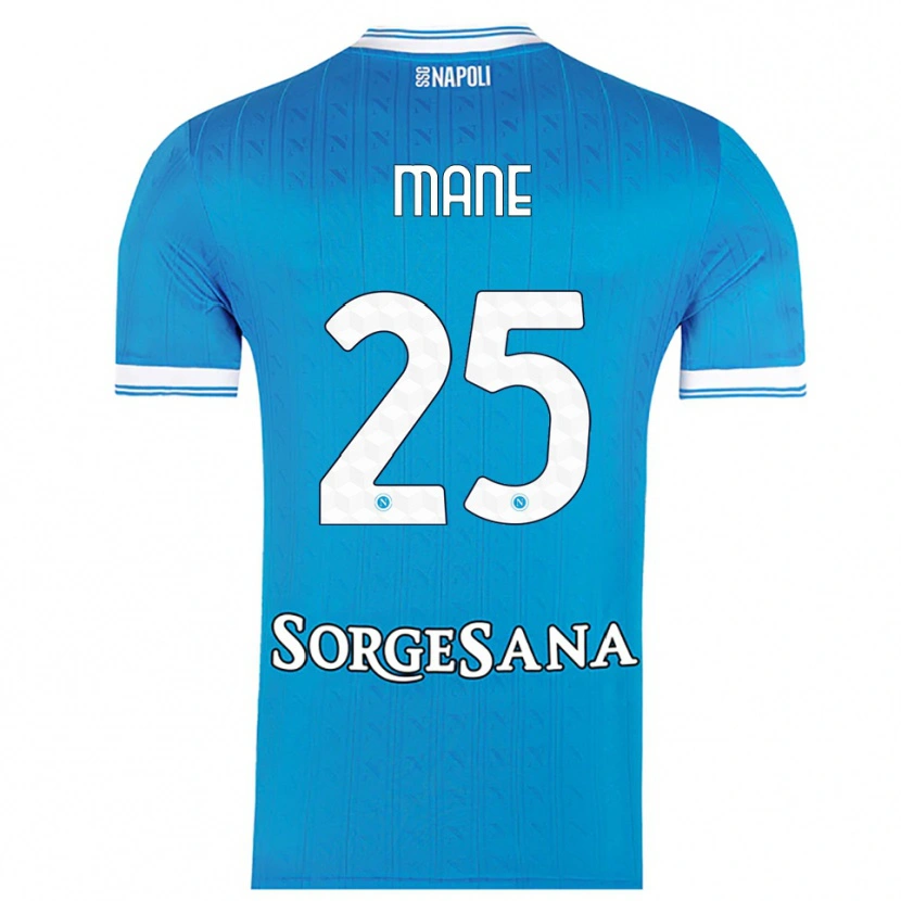 Danxen Enfant Maillot Balla Mousa Mane #25 Bleu Ciel Blanc Tenues Domicile 2025/26 T-Shirt
