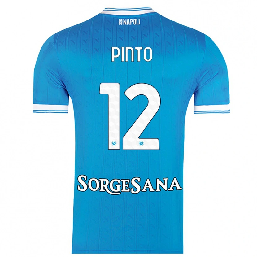 Danxen Enfant Maillot Ciro Pinto #12 Bleu Ciel Blanc Tenues Domicile 2025/26 T-Shirt