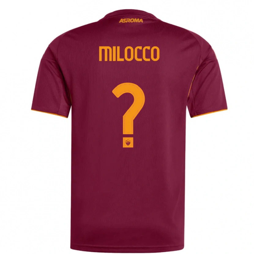 Danxen Enfant Maillot Matias Milocco #0 Bourgogne Orange Tenues Domicile 2025/26 T-Shirt