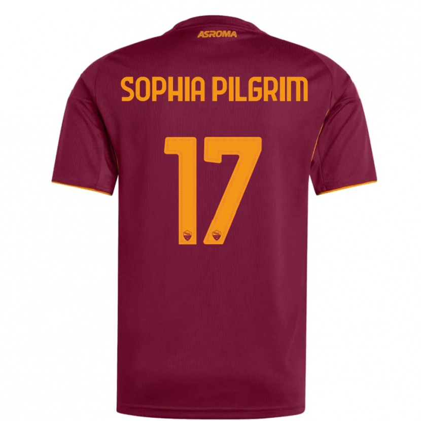 Danxen Enfant Maillot Alayah Sophia Pilgrim #17 Bourgogne Orange Tenues Domicile 2025/26 T-Shirt