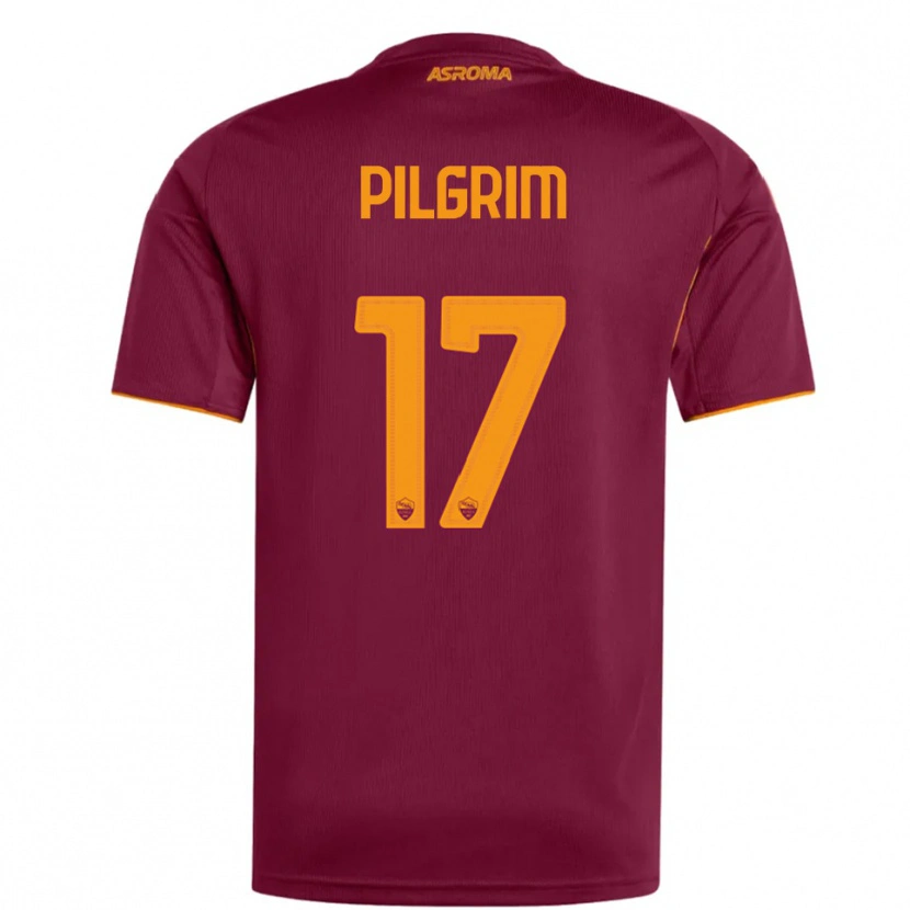 Danxen Enfant Maillot Alayah Pilgrim #17 Bourgogne Orange Tenues Domicile 2025/26 T-Shirt