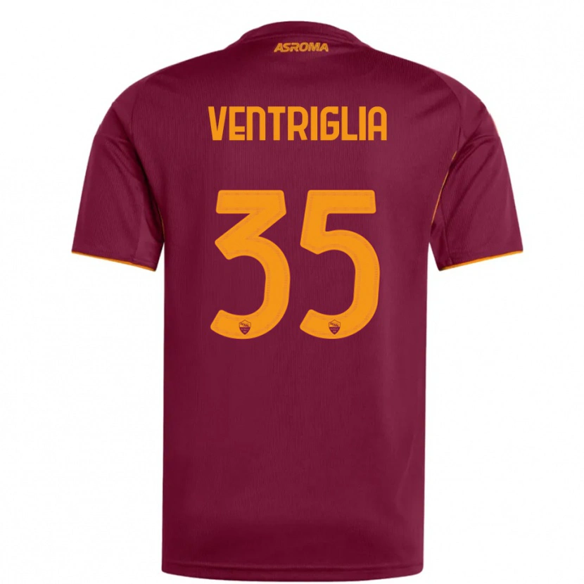 Danxen Enfant Maillot Rosanna Ventriglia #35 Bourgogne Orange Tenues Domicile 2025/26 T-Shirt