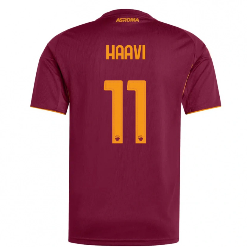 Danxen Enfant Maillot Emilie Haavi #11 Bourgogne Orange Tenues Domicile 2025/26 T-Shirt