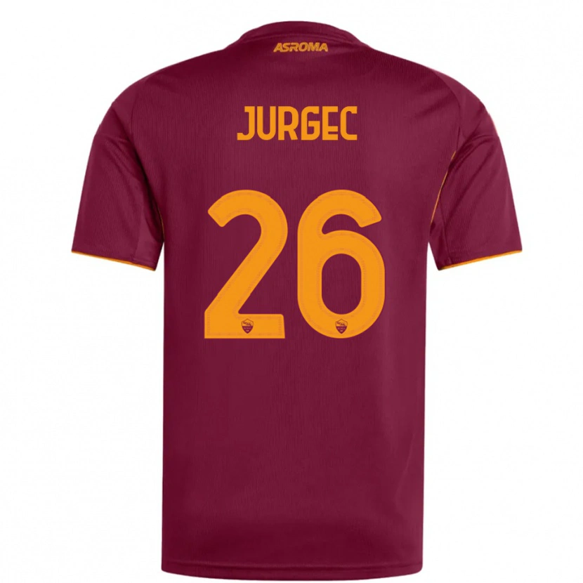 Danxen Enfant Maillot Jan Jurgec #26 Bourgogne Orange Tenues Domicile 2025/26 T-Shirt