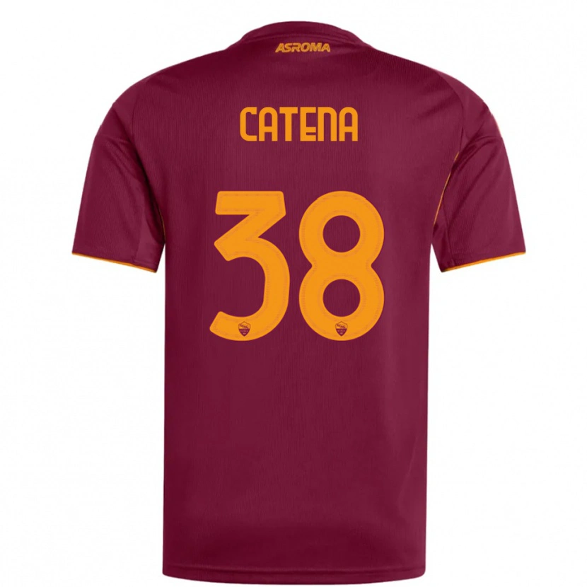 Danxen Enfant Maillot Giada Catena #38 Bourgogne Orange Tenues Domicile 2025/26 T-Shirt
