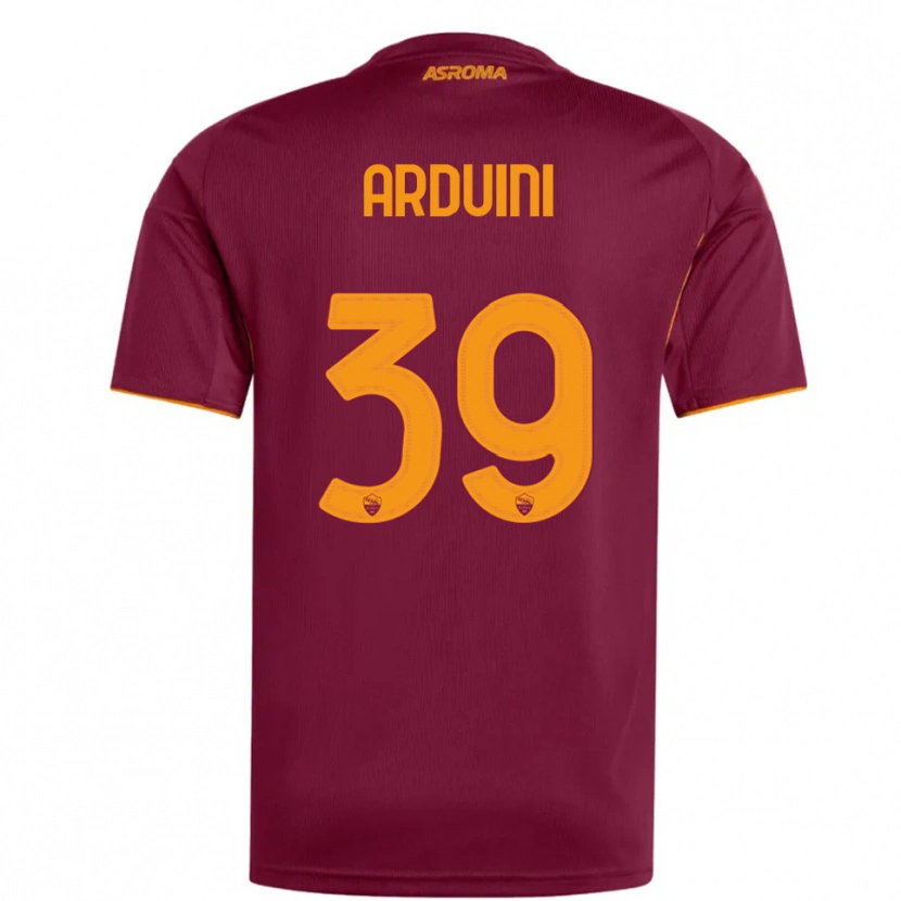 Danxen Enfant Maillot Giacomo Arduini #39 Bourgogne Orange Tenues Domicile 2025/26 T-Shirt
