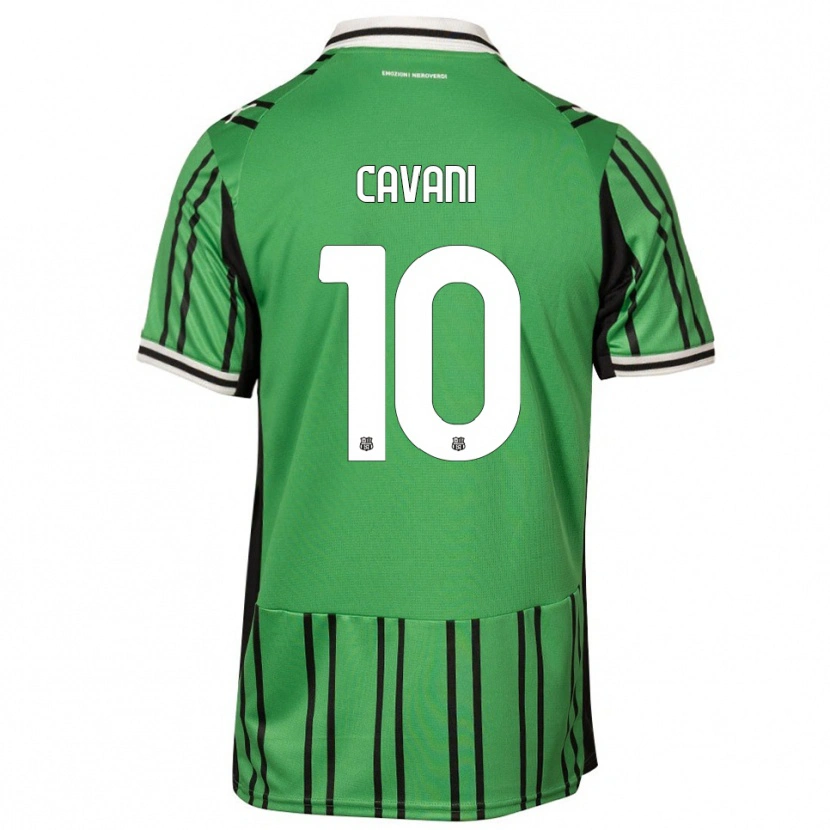 Danxen Enfant Maillot Lorenzo Cavani #10 Vert Noir Tenues Domicile 2025/26 T-Shirt