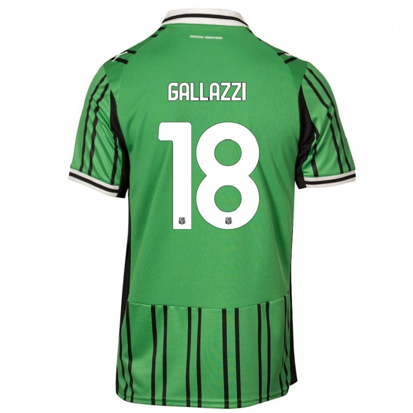 Danxen Enfant Maillot Valentina Gallazzi #18 Vert Noir Tenues Domicile 2025/26 T-Shirt