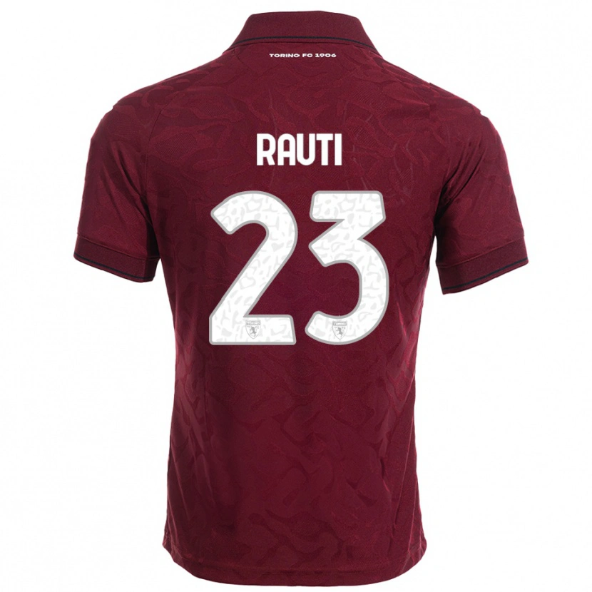 Danxen Enfant Maillot Nicola Rauti #23 Bourgogne Blanc Tenues Domicile 2025/26 T-Shirt