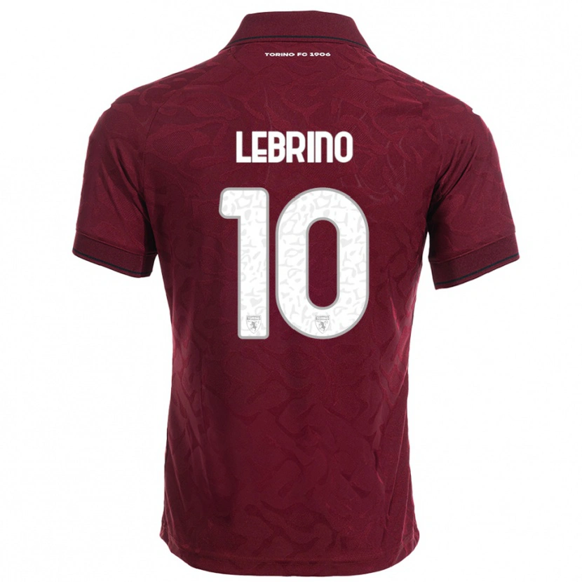 Danxen Enfant Maillot Danilo Lebrino #10 Bourgogne Blanc Tenues Domicile 2025/26 T-Shirt