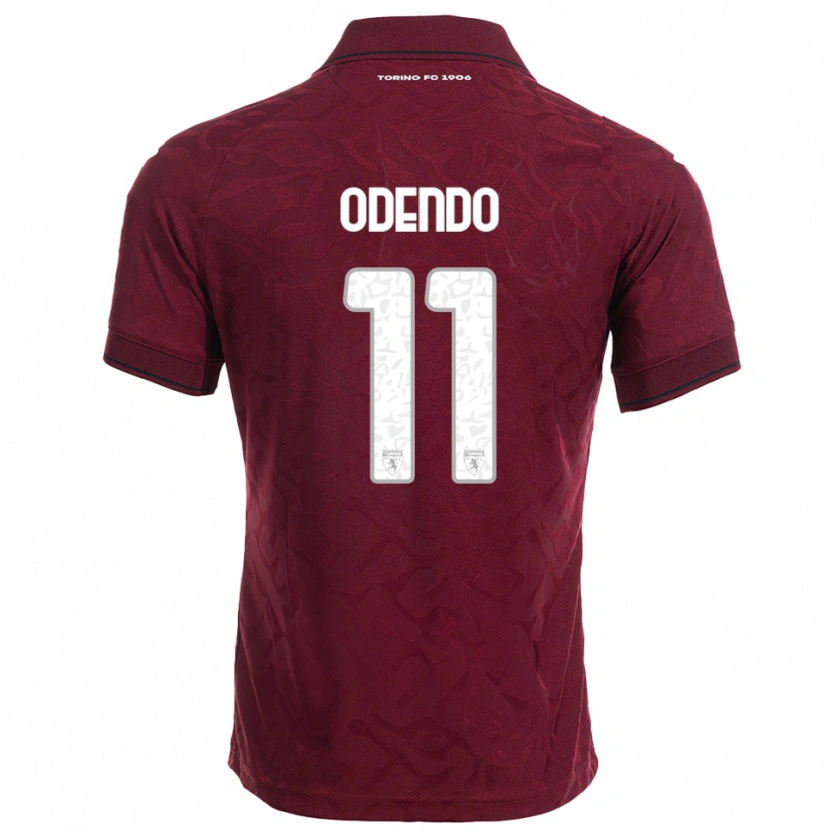 Danxen Enfant Maillot Patrick Odendo #11 Bourgogne Blanc Tenues Domicile 2025/26 T-Shirt