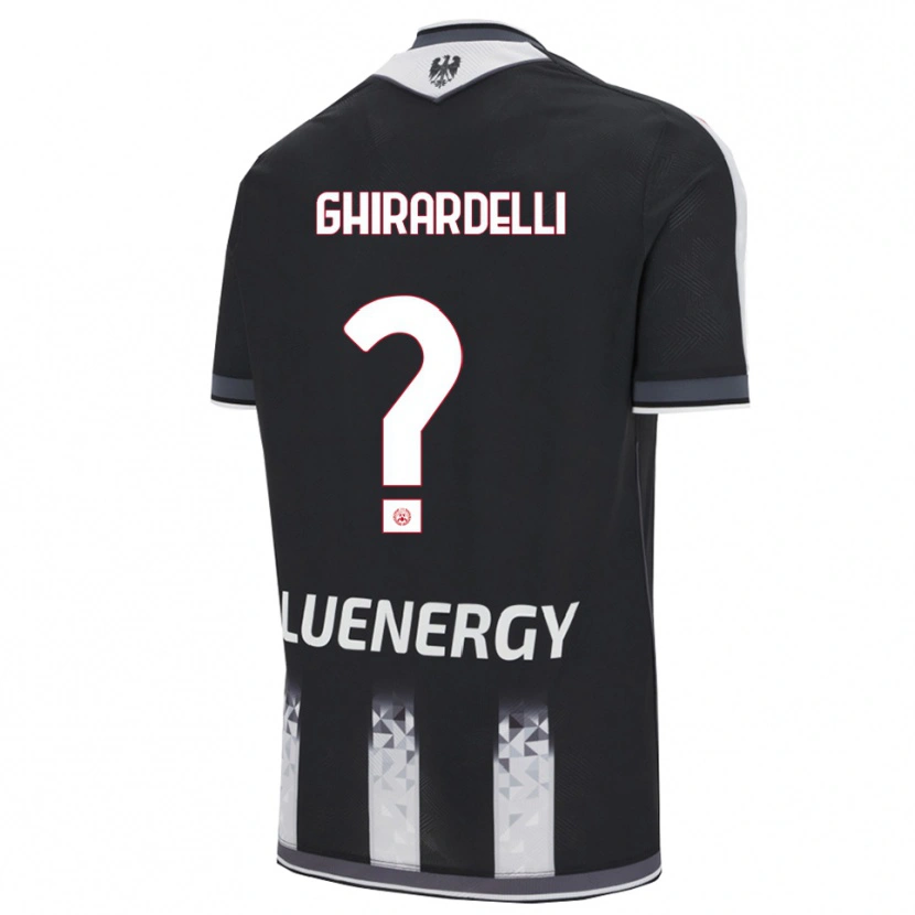 Danxen Enfant Maillot Davide Ghirardelli #0 Noir Blanc Tenues Domicile 2025/26 T-Shirt