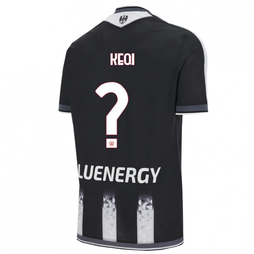 Danxen Enfant Maillot Andrea Keqi #0 Noir Blanc Tenues Domicile 2025/26 T-Shirt
