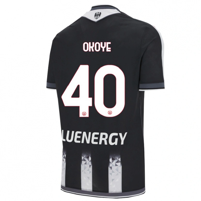 Danxen Enfant Maillot Maduka Okoye #40 Noir Blanc Tenues Domicile 2025/26 T-Shirt