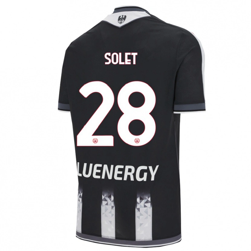Danxen Enfant Maillot Oumar Solet #28 Noir Blanc Tenues Domicile 2025/26 T-Shirt