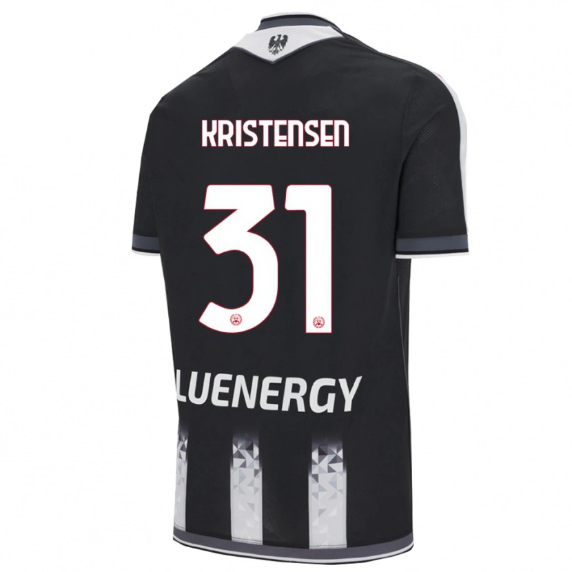 Danxen Enfant Maillot Thomas Kristensen #31 Noir Blanc Tenues Domicile 2025/26 T-Shirt