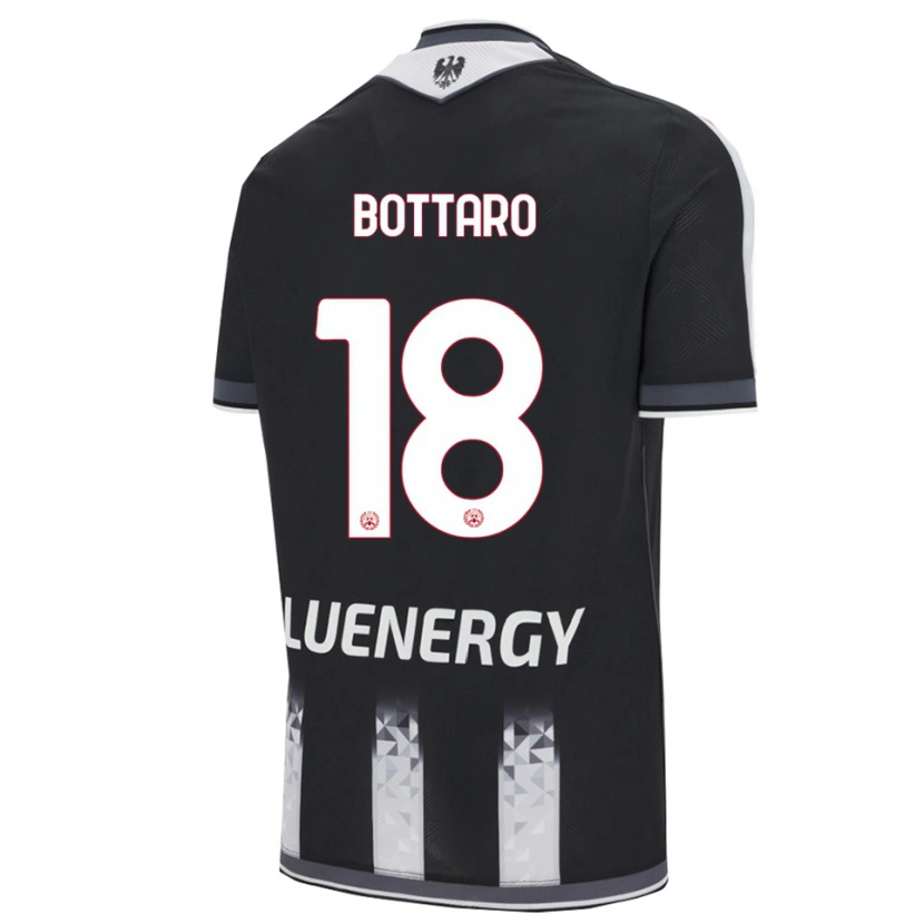 Danxen Enfant Maillot Leonardo Bottaro #18 Noir Blanc Tenues Domicile 2025/26 T-Shirt