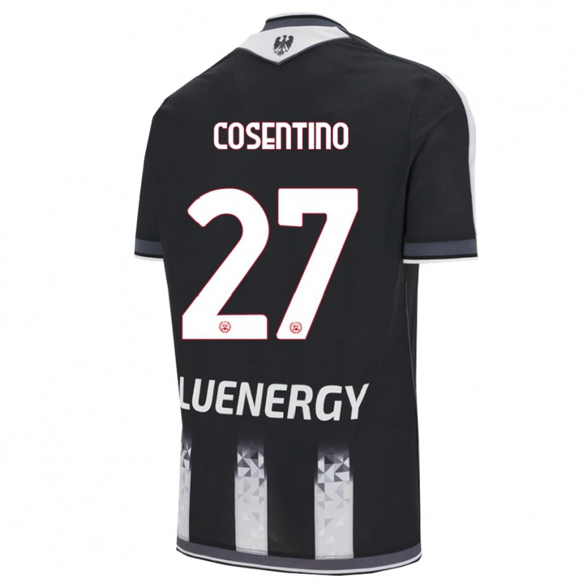 Danxen Enfant Maillot Sergio Cosentino #27 Noir Blanc Tenues Domicile 2025/26 T-Shirt