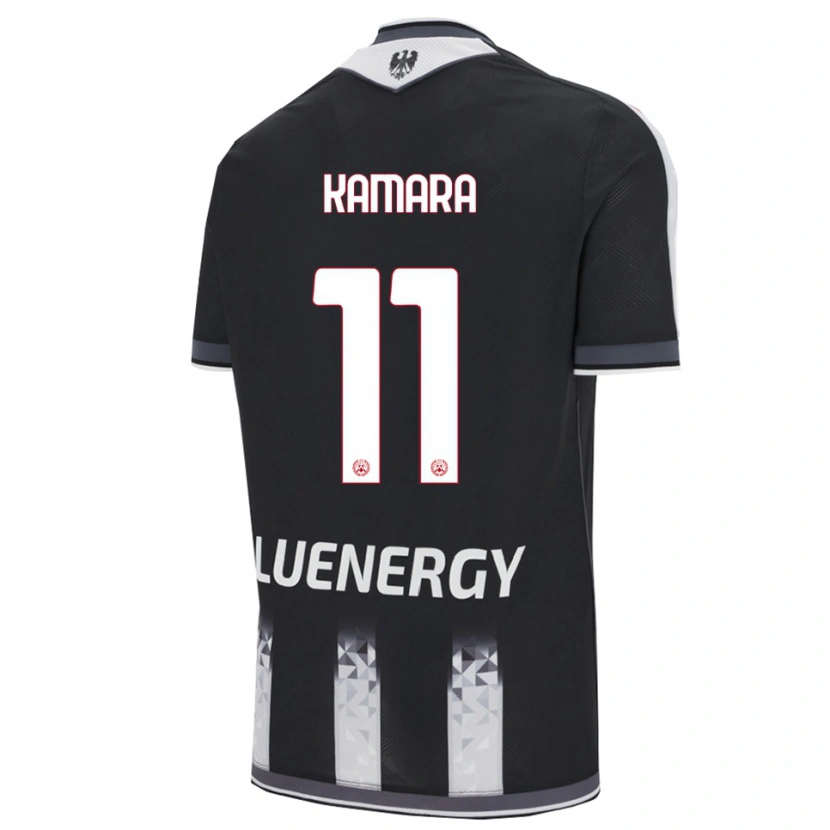 Danxen Enfant Maillot Hassane Kamara #11 Noir Blanc Tenues Domicile 2025/26 T-Shirt