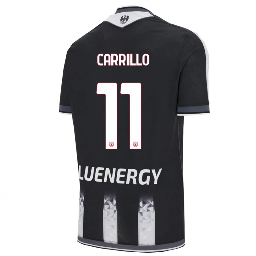 Danxen Enfant Maillot Pietro Carrillo #11 Noir Blanc Tenues Domicile 2025/26 T-Shirt