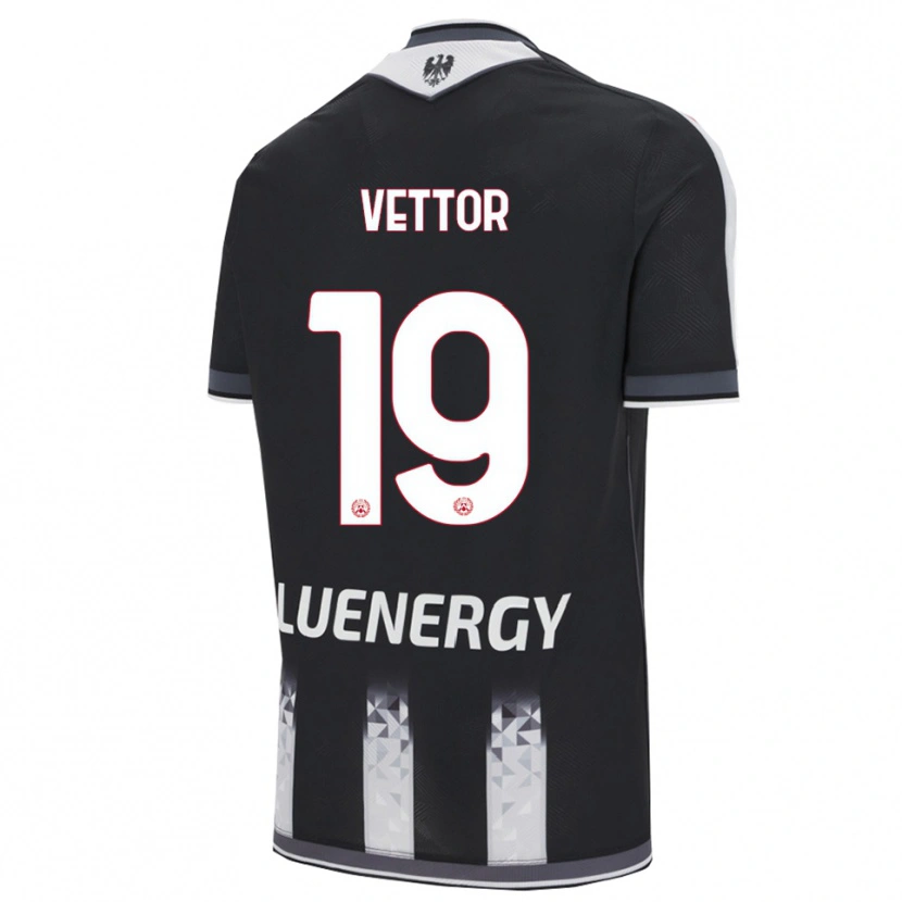 Danxen Enfant Maillot Marco Vettor #19 Noir Blanc Tenues Domicile 2025/26 T-Shirt