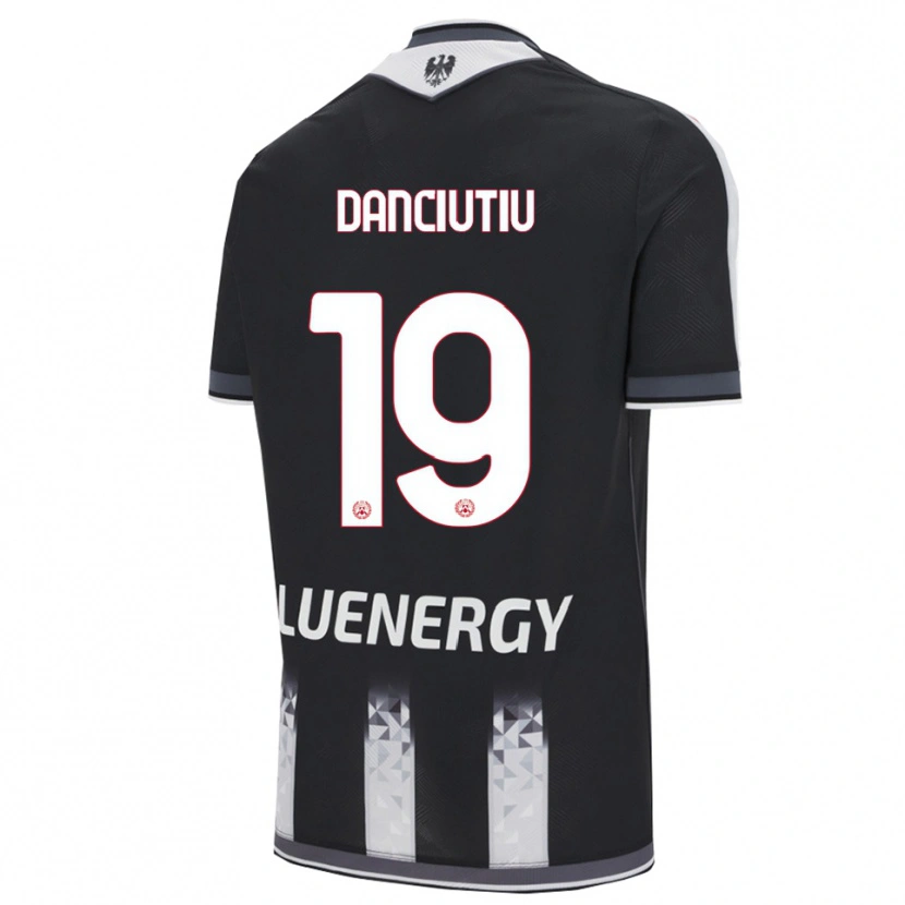 Danxen Enfant Maillot Vlad Danciuțiu #19 Noir Blanc Tenues Domicile 2025/26 T-Shirt