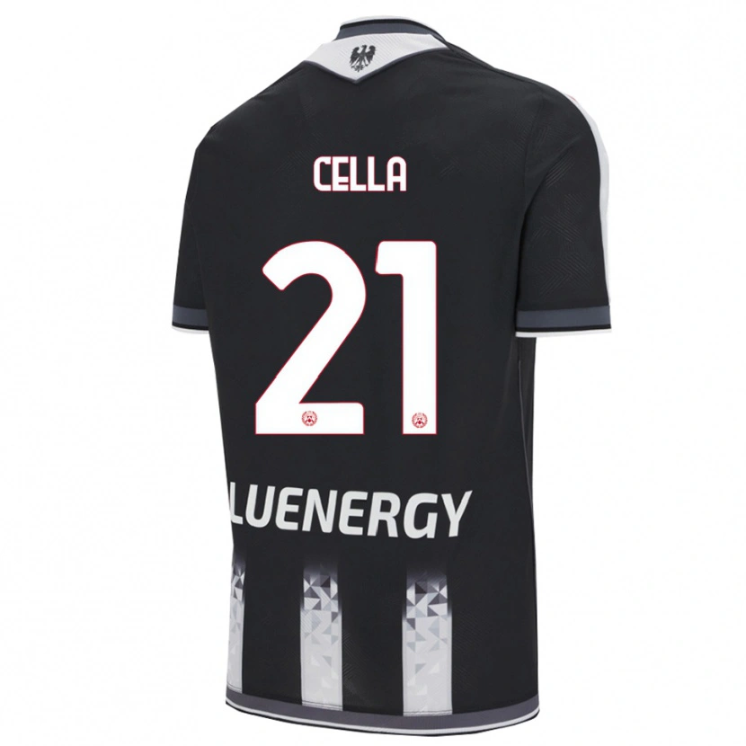 Danxen Enfant Maillot Leonardo Cella #21 Noir Blanc Tenues Domicile 2025/26 T-Shirt