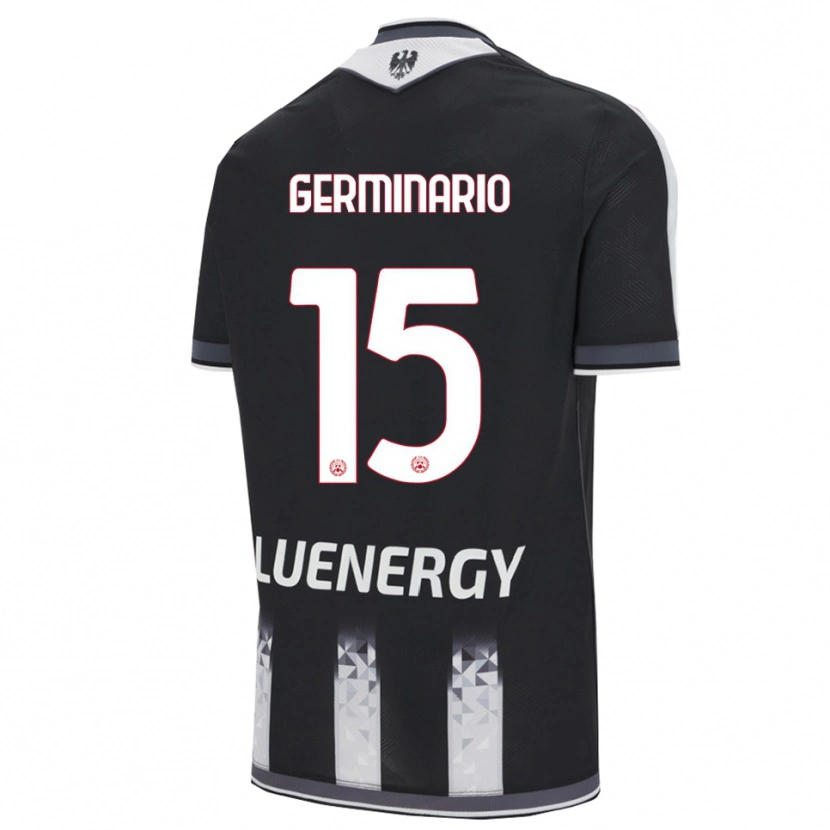 Danxen Enfant Maillot Mattia Germinario #15 Noir Blanc Tenues Domicile 2025/26 T-Shirt