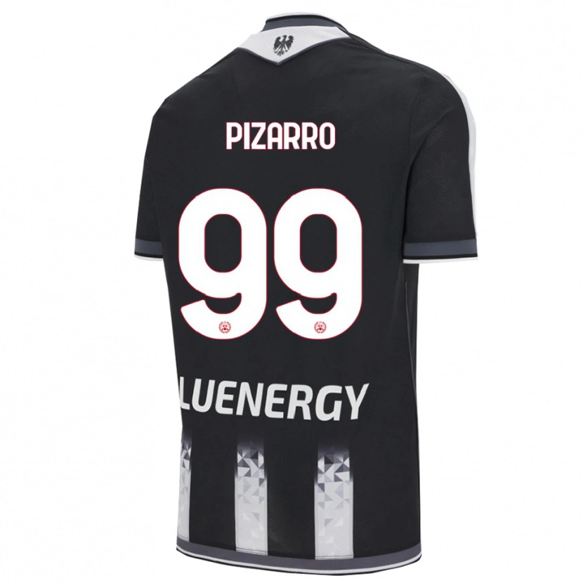 Danxen Enfant Maillot Damián Pizarro #99 Noir Blanc Tenues Domicile 2025/26 T-Shirt