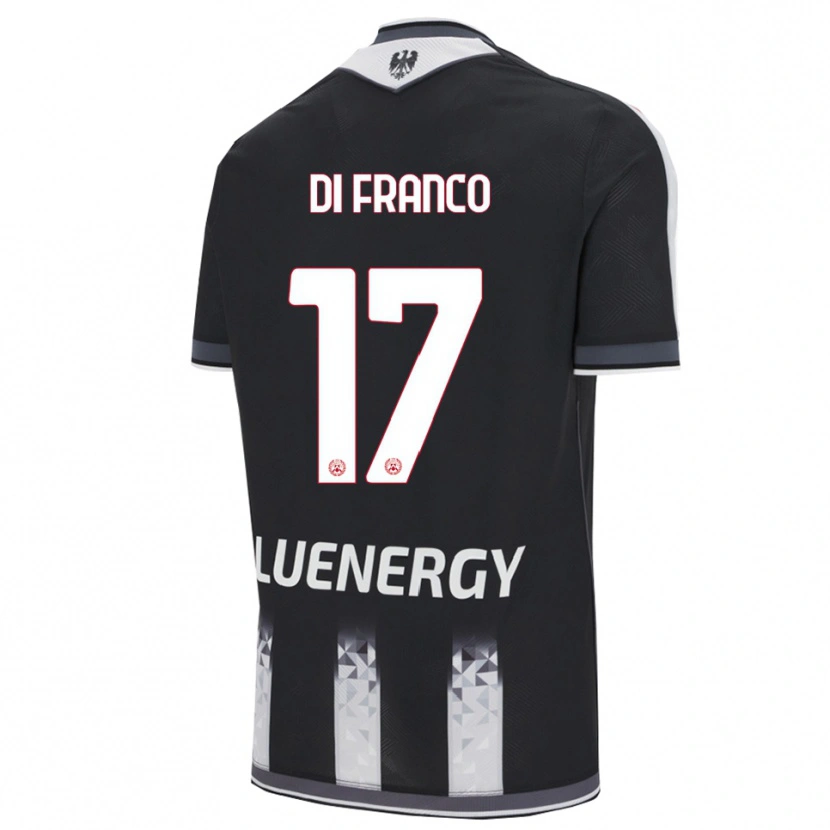 Danxen Enfant Maillot Giovanni Di Franco #17 Noir Blanc Tenues Domicile 2025/26 T-Shirt