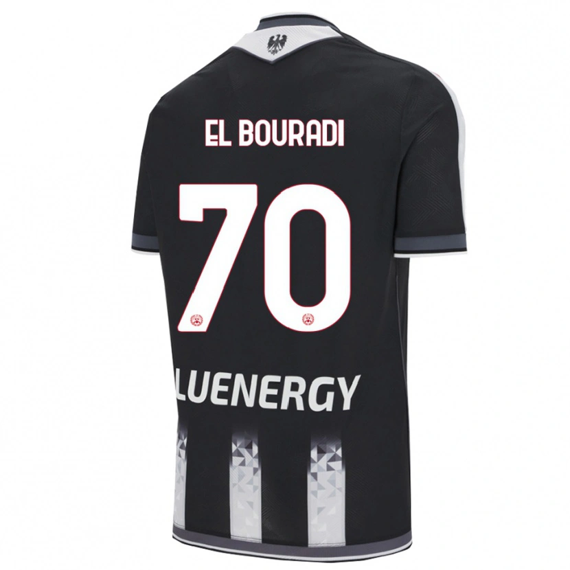 Danxen Enfant Maillot Walid El Bouradi #70 Noir Blanc Tenues Domicile 2025/26 T-Shirt