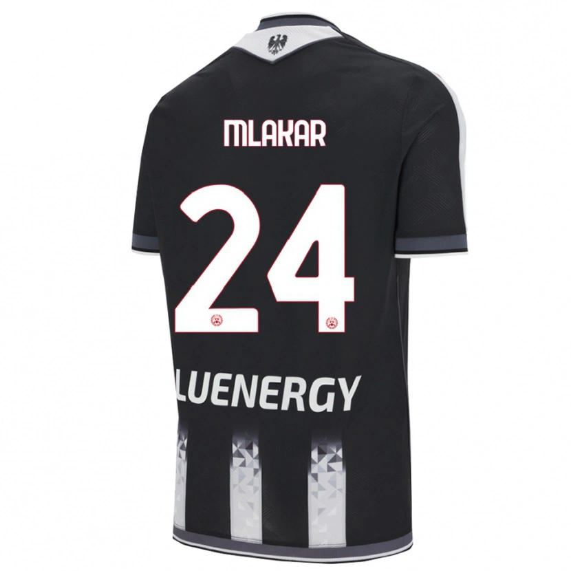 Danxen Enfant Maillot Lorenzo Mlakar #24 Noir Blanc Tenues Domicile 2025/26 T-Shirt