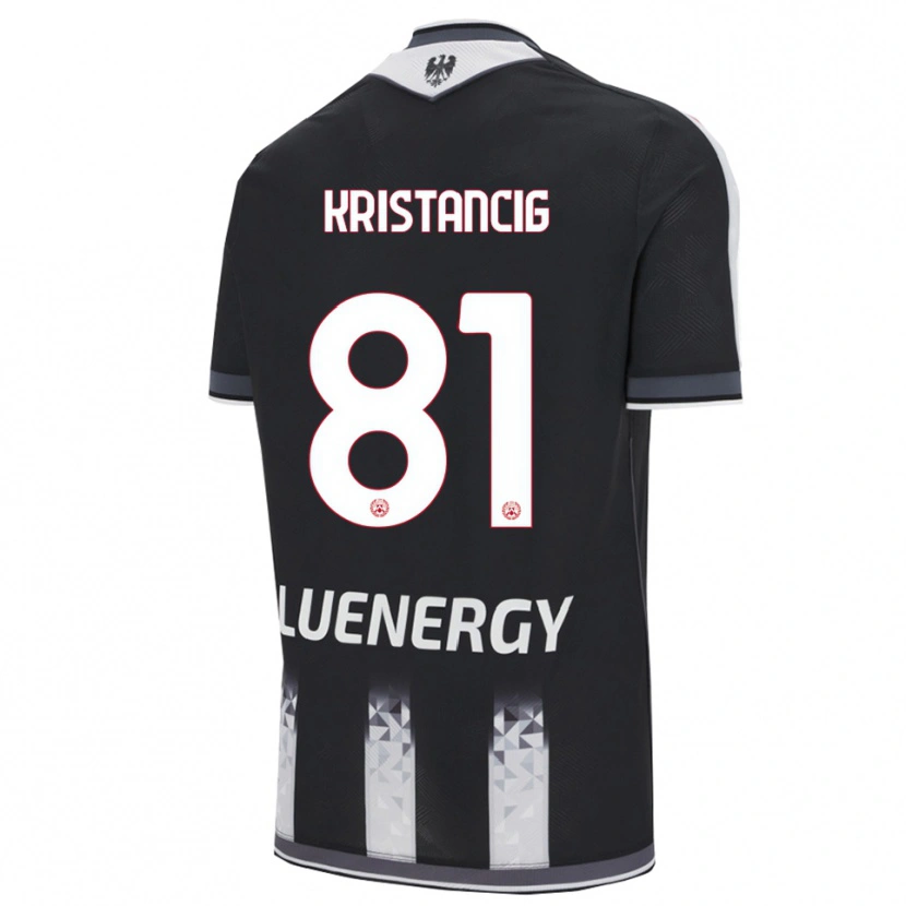 Danxen Enfant Maillot Luca Kristancig #81 Noir Blanc Tenues Domicile 2025/26 T-Shirt