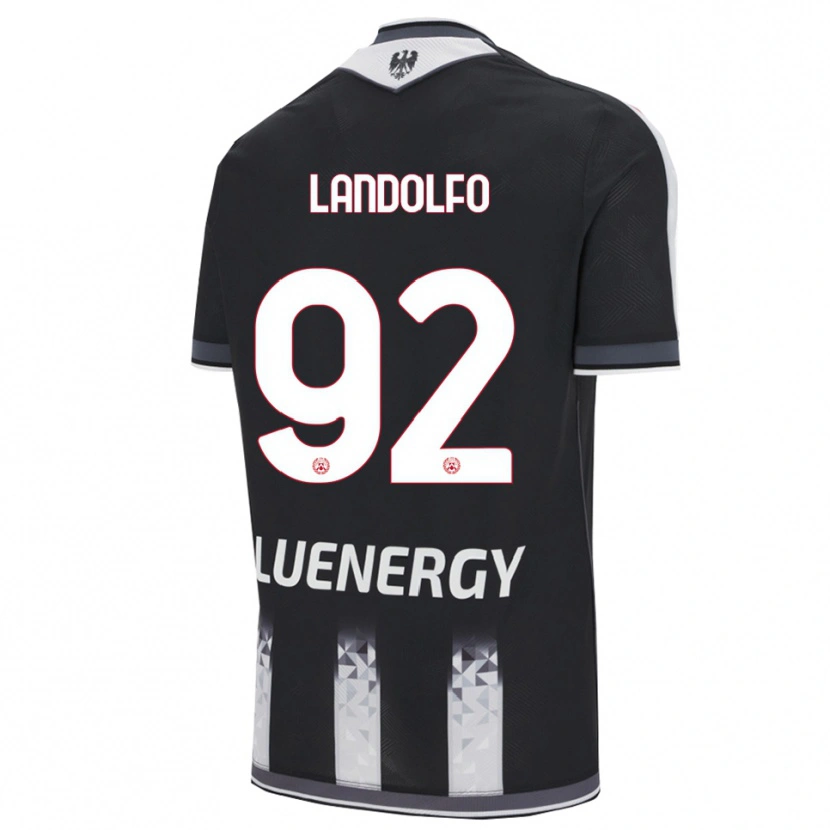 Danxen Enfant Maillot Tommaso Landolfo #92 Noir Blanc Tenues Domicile 2025/26 T-Shirt