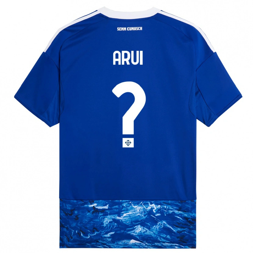 Danxen Enfant Maillot Stefano Arui #0 Bleu Blanc Tenues Domicile 2025/26 T-Shirt