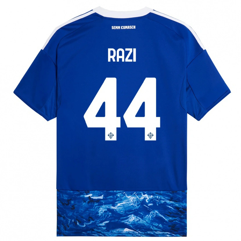 Danxen Enfant Maillot Naj Razi #44 Bleu Blanc Tenues Domicile 2025/26 T-Shirt